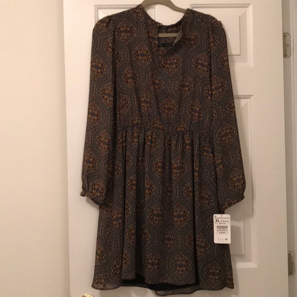 Zara foulard print dress